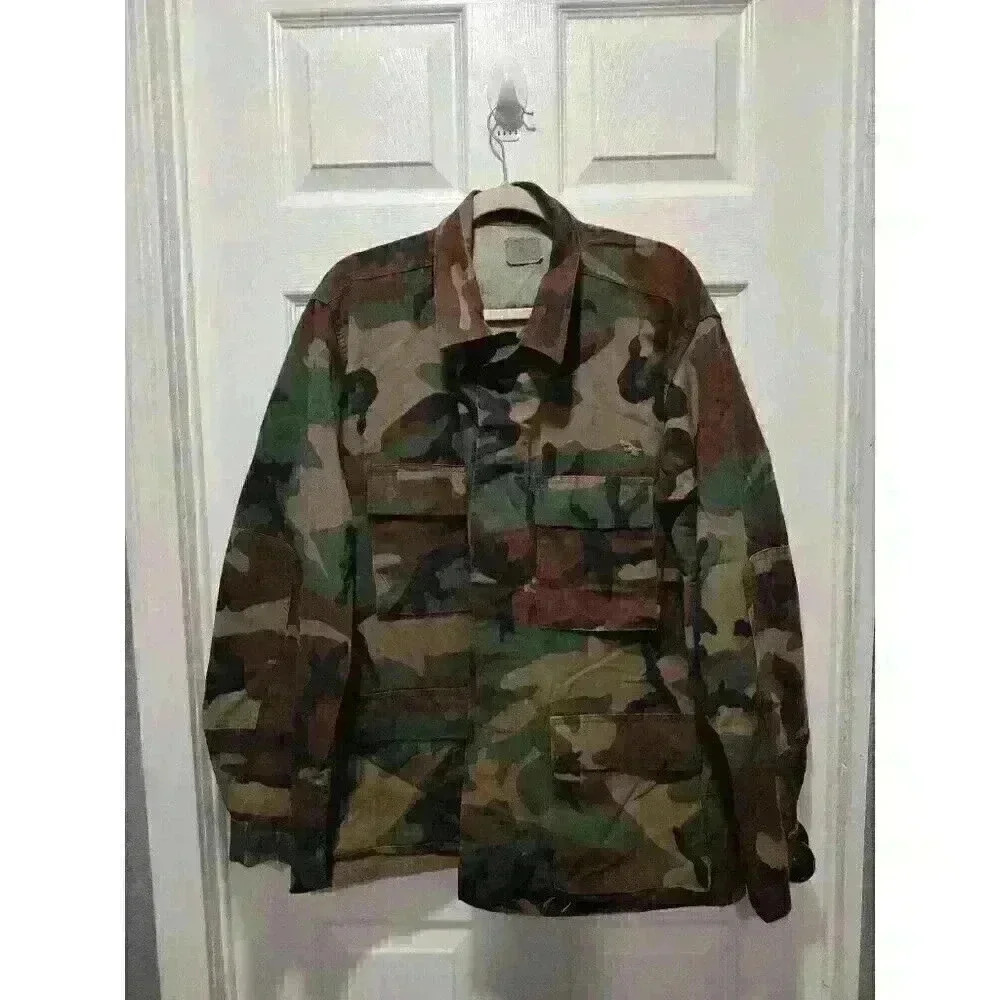 US‎ Military Woodland Camo Cold Weather Top BDU Medium-Reg 8415-01-084-1647